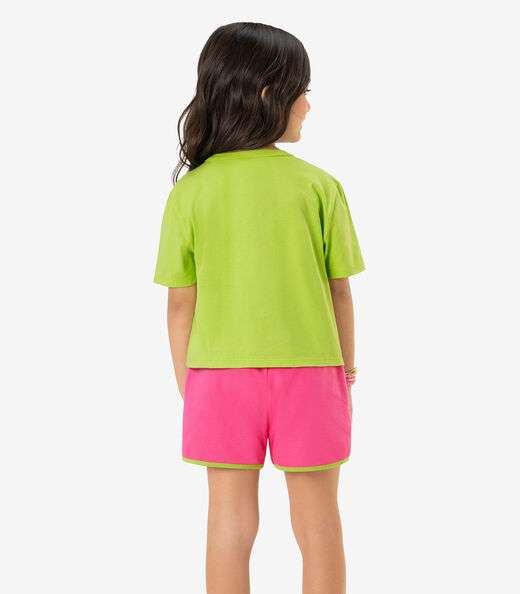 Conjunto Infantil Blusa Com Shorts Rovi Kids Verde