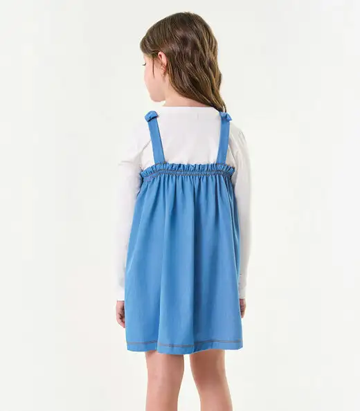 Salopete Infantil Jeans Trick Nick Azul