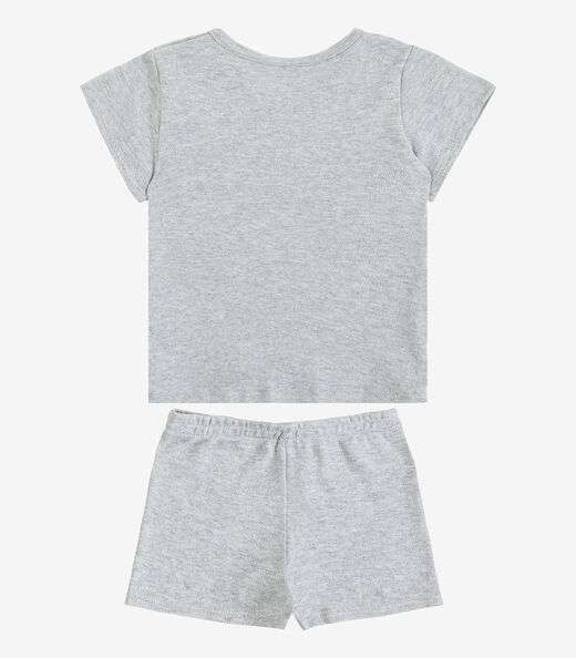 Conjunto Infantil Blusa com Shorts Select Cinza