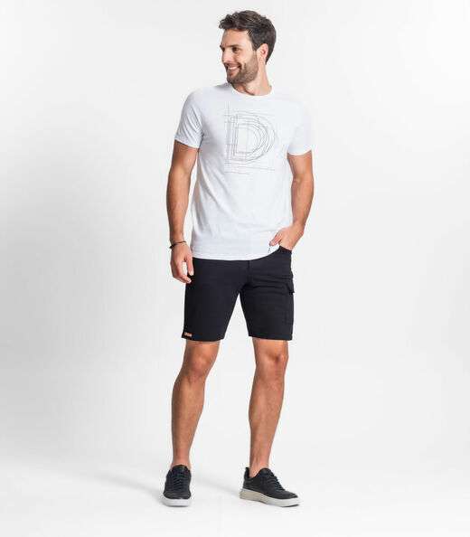 Bermuda Masculina Em Moletom Diametro Preto