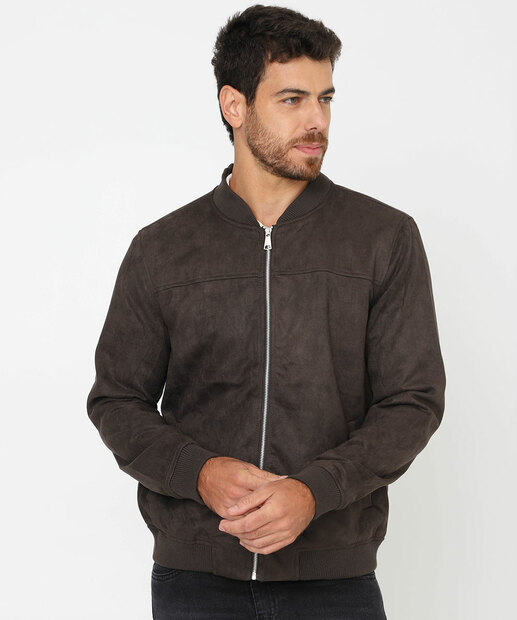 Image_Jaqueta Bomber Masculina Suede Marisa Marrom