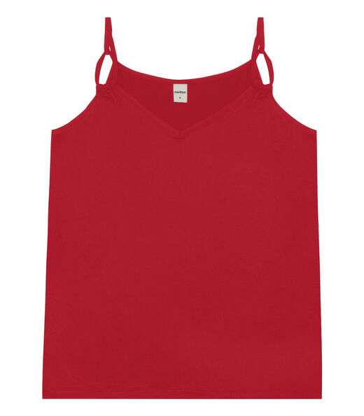Blusa De Alça Semi Acabada Malha Delicate Rovitex Vermelho