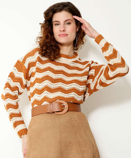 Suéter Feminino Tricô Estampado Marisa
