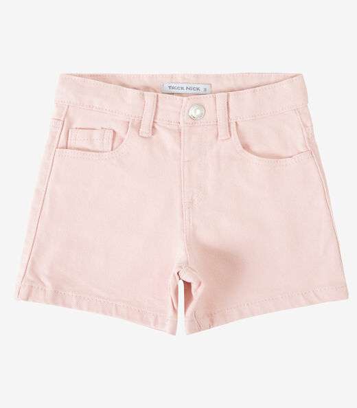Short Infantil Jeans Com Bolsos Select Rosa