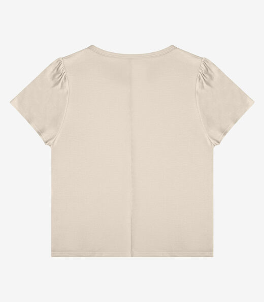 Blusa Feminina Em Visco Tricot Infinita Cor Bege