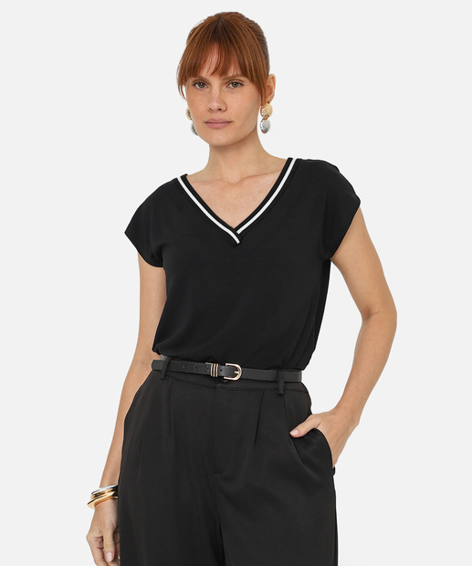 Image_Blusa Feminina Manga Curta Marisa Preto