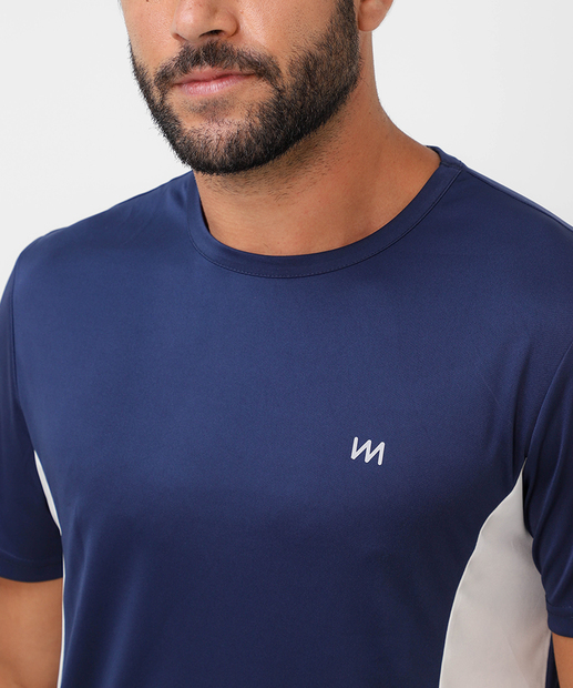 Camiseta Masculina Fitness Dry Fit MR Azul