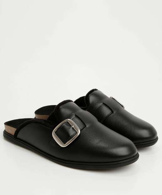 Mule Feminino Fivela Bico Redondo Beira Rio