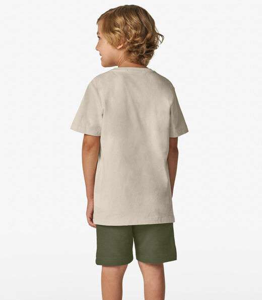 Conjunto Masculino Camiseta com Bermuda Trick Nick Bege