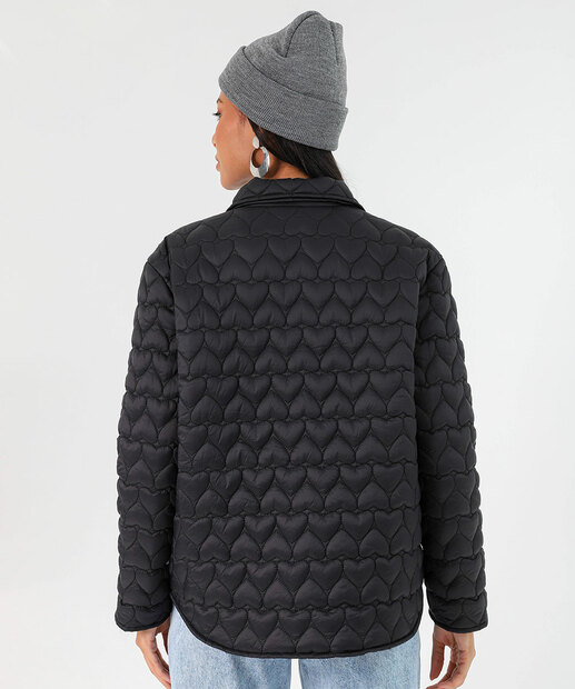 Jaqueta Feminino Matelassê Corações Marisa Preto