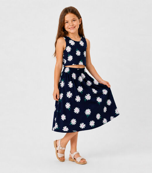 Image_Conjunto Infantil Menina Saia e Regata Select Azul