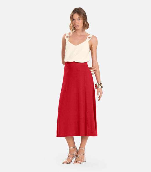Saia Midi Endlesss Vermelho