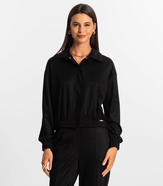 Image_Jaqueta Suede Feminina Rovitex Preto