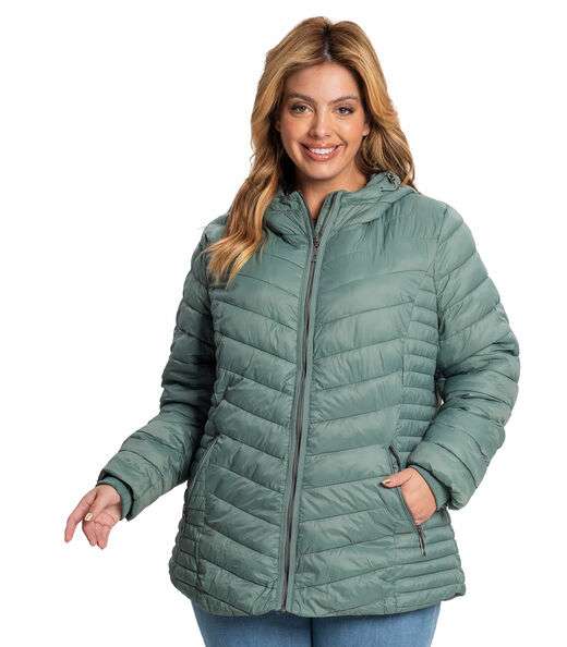 Jaqueta Feminina Plus Size Matelassê Secret Glam Verde