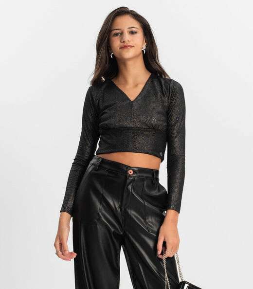 Image_Blusa Cropped Juvenil Manga Longa Minty Preto