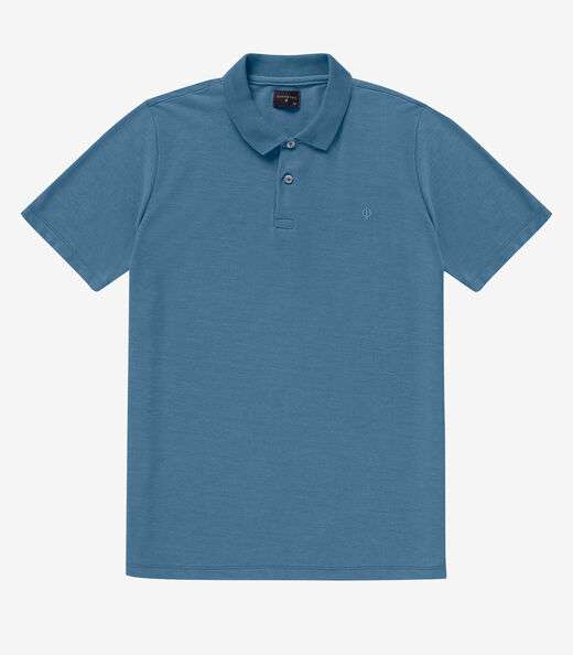 Camisa Polo Básica Masculina Diametro Azul