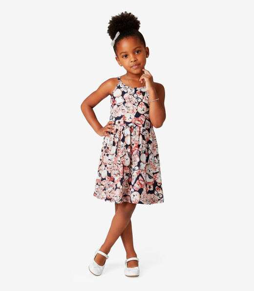 Vestido Infantil Meia Malha Soft Touch Select Azul