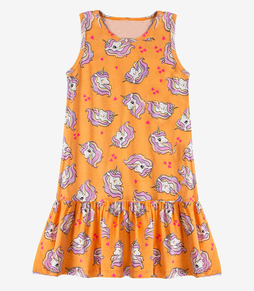Vestido Infantil Feminino Select Laranja