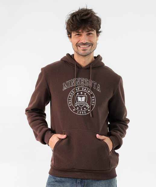 Image_Blusão Masculino Moletom Capuz Estampado Marisa Marrom
