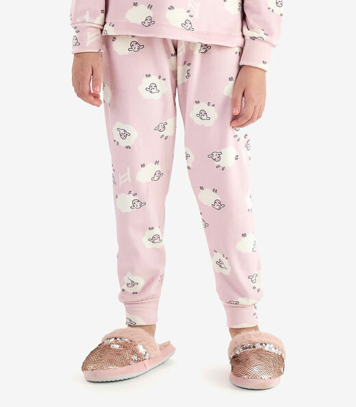 Pijama Fleece Comfort Rovi Kids Rosa