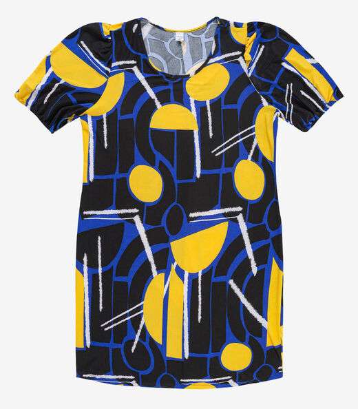 Vestido Malha Fria Plus Infinita Cor Azul