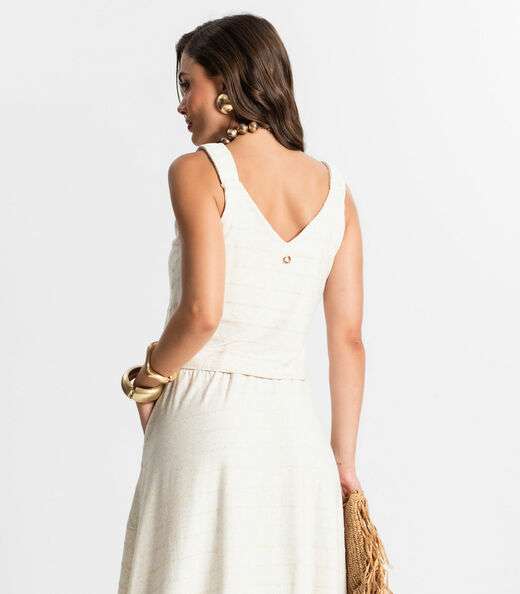 Regata Feminina Listrada Endless Bege