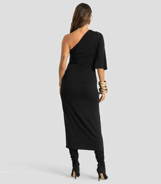 Vestido Longo Feminino Molicotton Viscose Dianna Preto