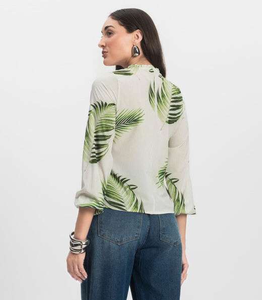 Blusa Manga Longa Infinita Cor Bege