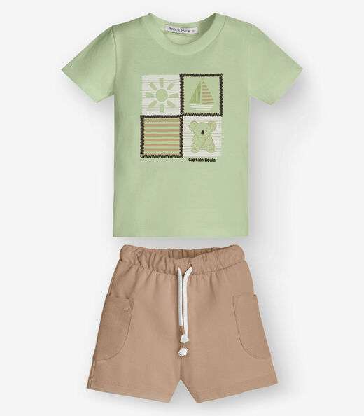 Image_Conjunto Camiseta com Bermuda Menino Trick Nick Verde