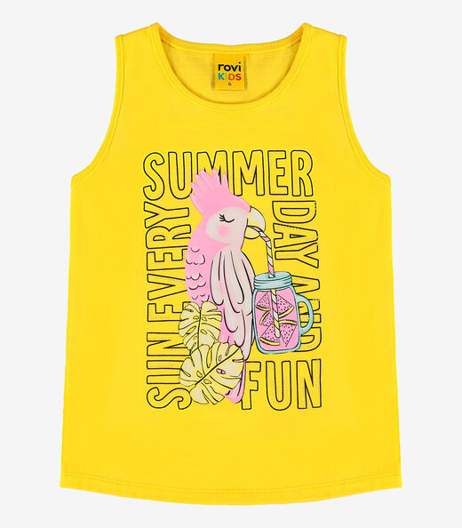 Regata Infantil Feminina Rovi Kids Amarelo