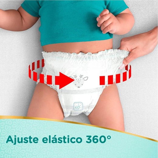 Kit 2 Fraldas Pampers Pants Ajuste Total Mega G 72 tiras