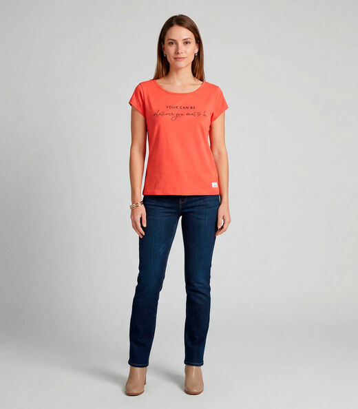 Blusa Feminina Meia Malha Com Estampa Infinita Cor Vermelho