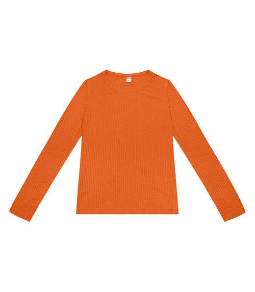 Image_Blusa Manga Longa Canelada Rovitex Laranja