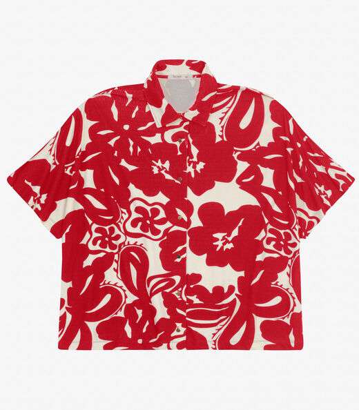 Image_Camisa Manga Curta Plus Size Secret Glam Vermelho