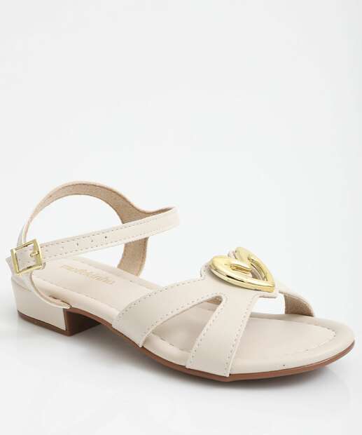 Image_Sandália Infantil Coração Molekinha Off White