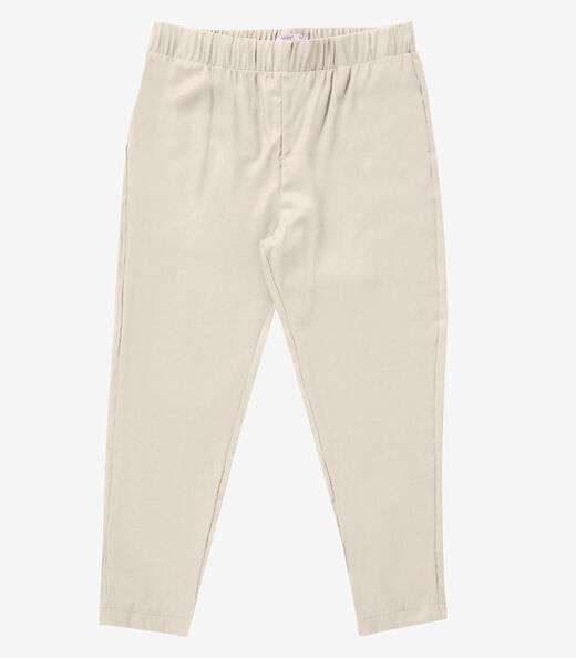 Calça Tecido Favo Plus Size Secret Glam Bege