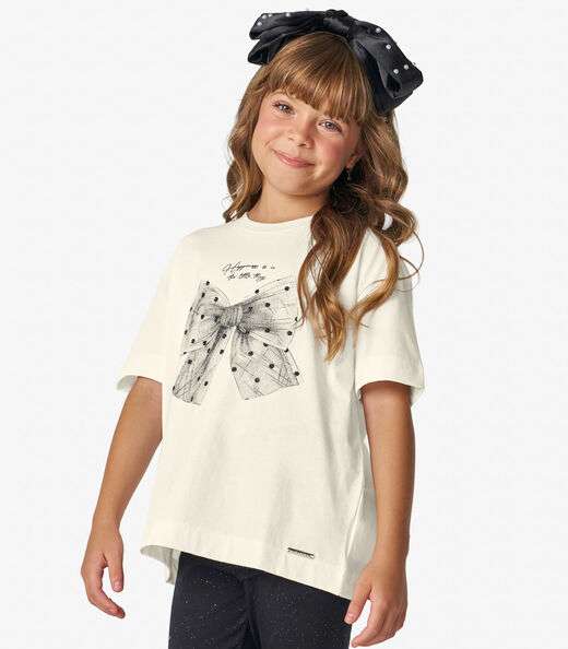 Camiseta feminina em Meia Malha Trick Nick Off White