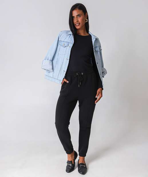 Image_Calça Moletom Feminina Frizo Marisa Preto