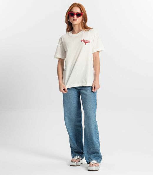 T-Shirt Juvenil Feminina Minty Bege