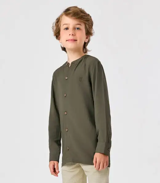 Camisa Infantil Menino Manga Longa Trick Nick Verde