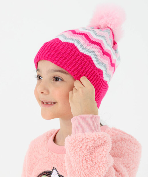 Image_Gorro Infantil Feminino Tricot Marisa Rosa