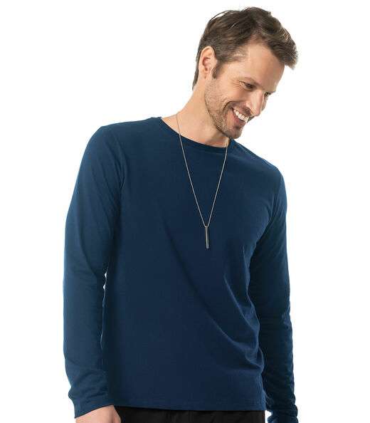 Image_Camiseta Manga Longa Meia Malha Diametro Azul