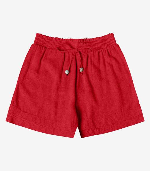 Shorts Feminino Linho Strong Endless Vermelho