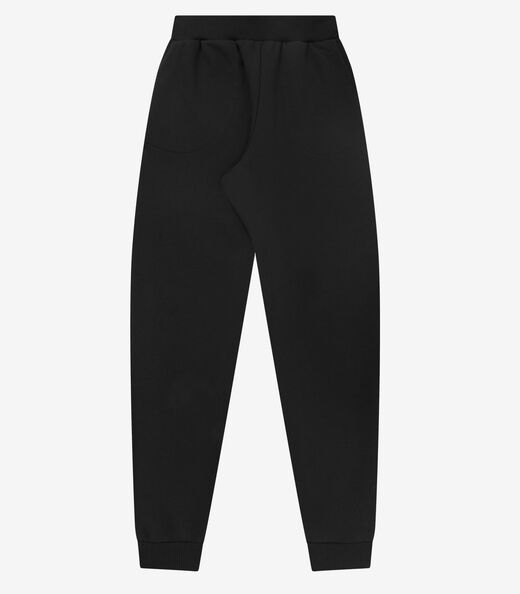 Calça Feminina Jogger Em Moletom Peluciado Rovitex Preto