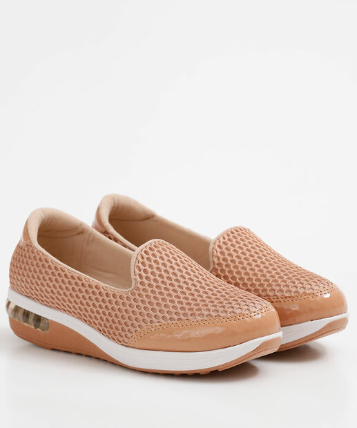 Tênis Feminino Slipper Recorte Verniz Modare 