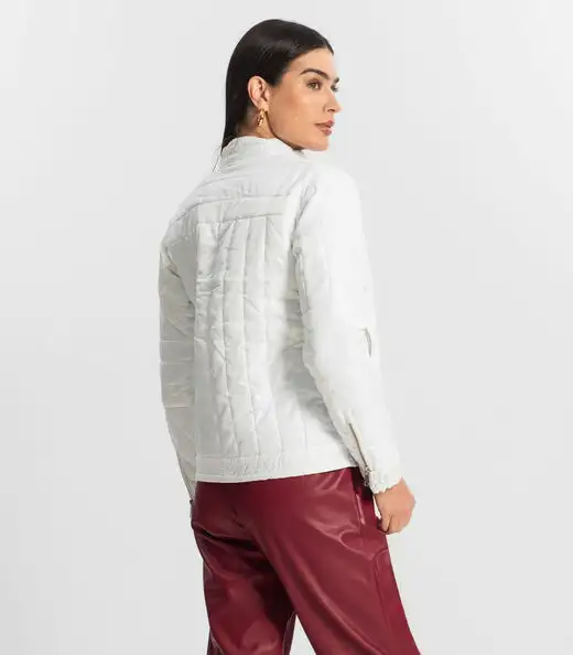 Jaqueta Feminina Em Microfibra Endless Branco