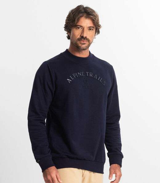 Blusão Masculino Em Moletom Diametro Azul