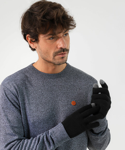 Luvas Masculina Tricô Marisa Preto