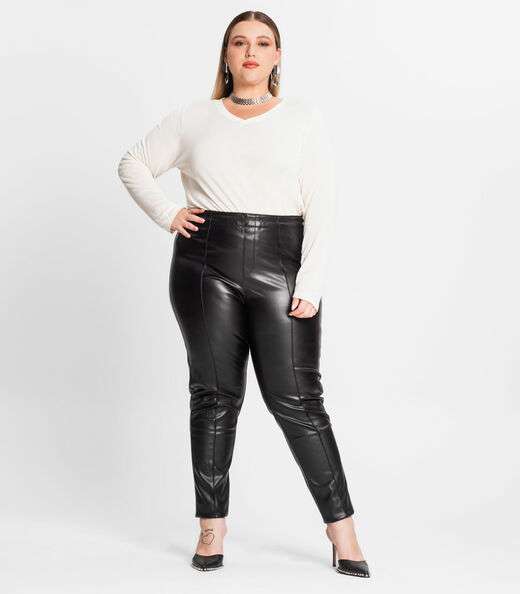 Legging Feminina Plus Size Secret Glam Preto