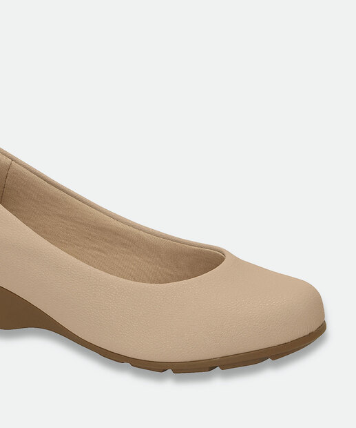 Scarpin Feminino Salto Anabela Modare 7014200 Bege